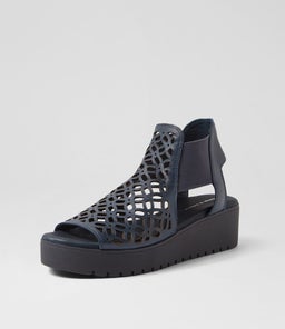 ODATE DJ NAVY NAVY SOLE LEATHER