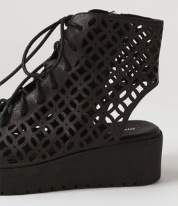OLAVA DJ BLACK BLACK SOLE LEATHER