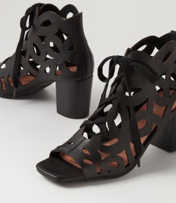 PONTICE DJ BLACK BLACK HEEL LEATHER