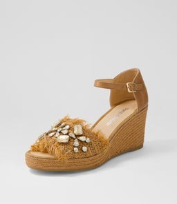 PURLEY DJ TAN TAN SYN RAFFIA LEATHER