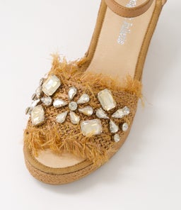 PURLEY DJ TAN TAN SYN RAFFIA LEATHER