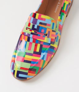 ULANI DJ PINK STRIPE MULTI PATENT LEATHER