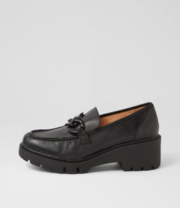 UNNAY DJ BLACK BLACK SOLE LEATHER