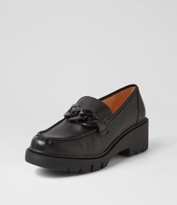 UNNAY DJ BLACK BLACK SOLE LEATHER