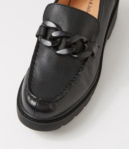 UNNAY DJ BLACK BLACK SOLE LEATHER