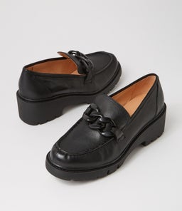 UNNAY DJ BLACK BLACK SOLE LEATHER