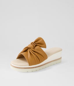 WOLIN DJ DK TAN WHITE SOLE LEATHER