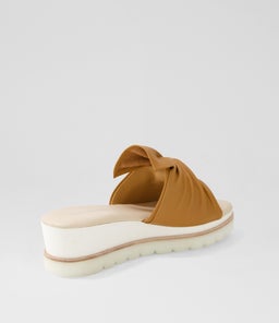 WOLIN DJ DK TAN WHITE SOLE LEATHER