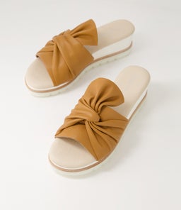 WOLIN DJ DK TAN WHITE SOLE LEATHER