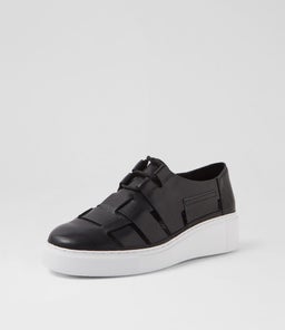 YAO DJ BLACK WHITE SOLE LEATHER