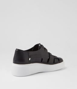 YAO DJ BLACK WHITE SOLE LEATHER