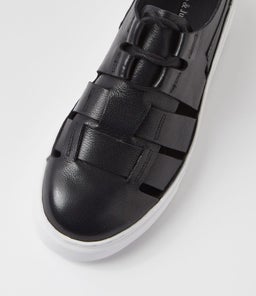 YAO DJ BLACK WHITE SOLE LEATHER