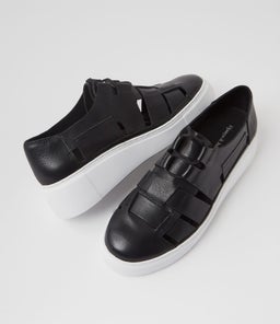 YAO DJ BLACK WHITE SOLE LEATHER