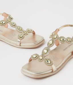 YANNI DJ PALE GOLD LEATHER JEWELS