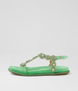 YANNI DJ LIME SUEDE JEWELS