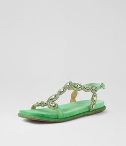 YANNI DJ LIME SUEDE JEWELS