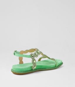 YANNI DJ LIME SUEDE JEWELS