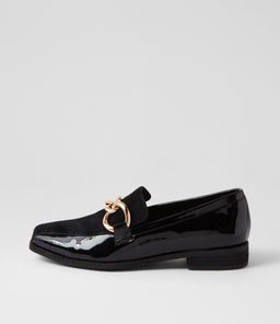 ASHVIL DJ BLACK BLACK PATENT SUEDE