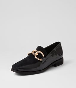 ASHVIL DJ BLACK BLACK PATENT SUEDE