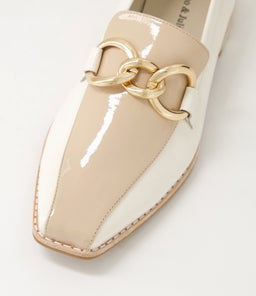 ASHVIL DJ CAFE IVORY PATENT LEATHER
