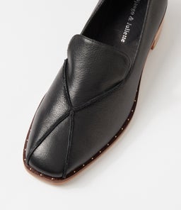 FLEETA DJ BLACK NATURAL HEEL LEATHER