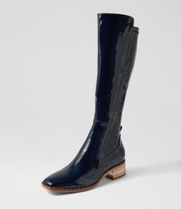 FOLMY DJ NAVY NAVY PATENT STRETCH PATENT PU