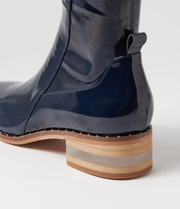 FOLMY DJ NAVY NAVY PATENT STRETCH PATENT PU