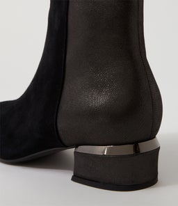 GARYIE DJ BLACK BLACK SHIMMER SUEDE LEATHER