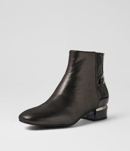 GARYIE DJ BLACK SHIMMER BLACK LEATHER PATENT