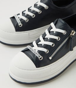 GIZA DJ NAVY WHITE SOLE LEATHER