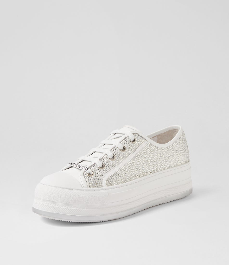 Kiver Leather Mesh Sneakers (Black-Silver Jewels) main image 1
