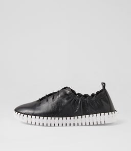 HAZELLE DJ BLACK WHITE SOLE LEATHER