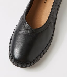 HEATON DJ BLACK BLACK SOLE LEATHER