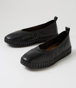 HEATON DJ BLACK BLACK SOLE LEATHER