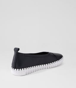 HEATON DJ BLACK WHITE SOLE LEATHER