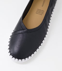 HEATON DJ BLACK WHITE SOLE LEATHER