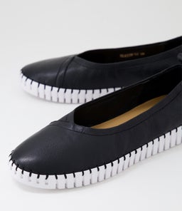 HEATON DJ BLACK WHITE SOLE LEATHER