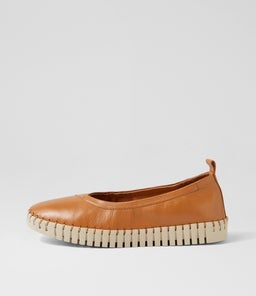 HEATON DJ DK TAN ALMOND SOLE LEATHER