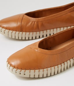 HEATON DJ DK TAN ALMOND SOLE LEATHER