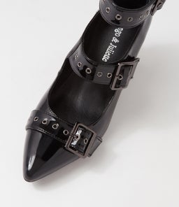 HANANN DJ BLACK PATENT LEATHER