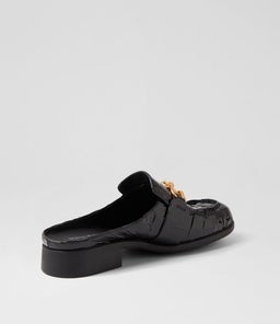 ILSE DJ BLACK CROC LEATHER