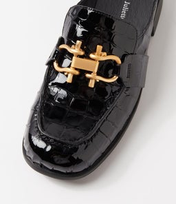 ILSE DJ BLACK CROC LEATHER