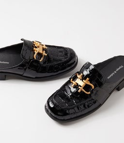 ILSE DJ BLACK CROC LEATHER