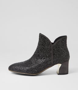JELANIE DJ BLACK SHIMMER LEATHER JEWELS
