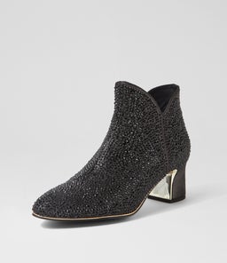 JELANIE DJ BLACK SHIMMER LEATHER JEWELS