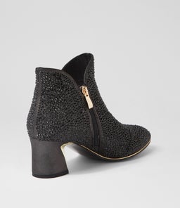 JELANIE DJ BLACK SHIMMER LEATHER JEWELS