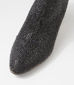 JELANIE DJ BLACK SHIMMER LEATHER JEWELS