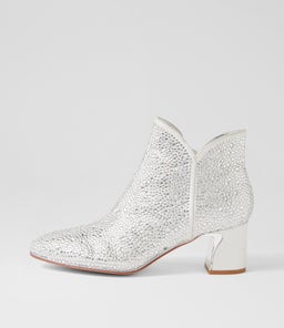 JELANIE DJ SILVER SHIMMER LEATHER JEWELS