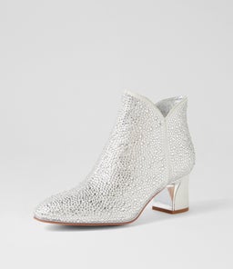 JELANIE DJ SILVER SHIMMER LEATHER JEWELS