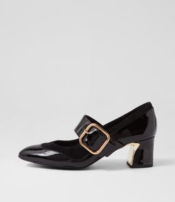 JAPAS DJ BLACK BLACK PATENT SUEDE